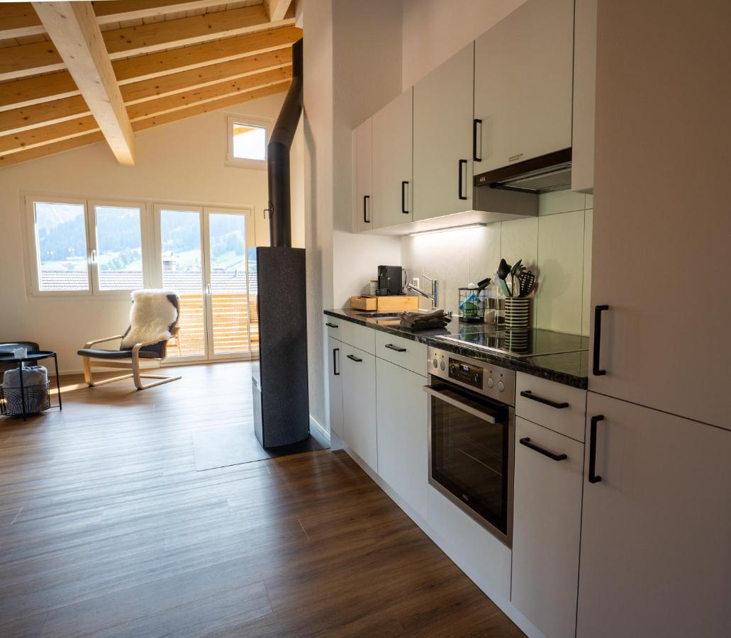 Chuenislodge2- Zwei Balkone, Gemuetlicher Kamin, Top Aussicht Adelboden Exterior foto