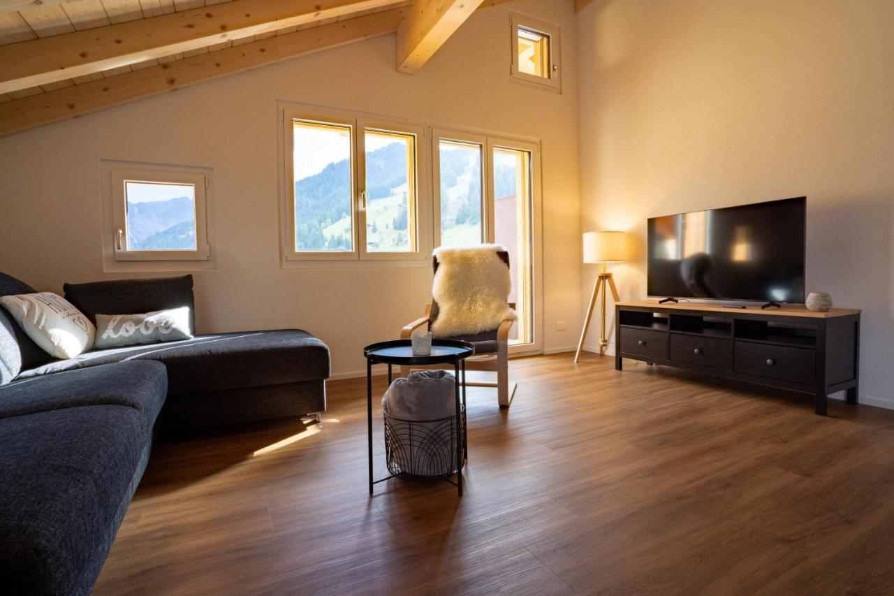 Chuenislodge2- Zwei Balkone, Gemuetlicher Kamin, Top Aussicht Adelboden Exterior foto