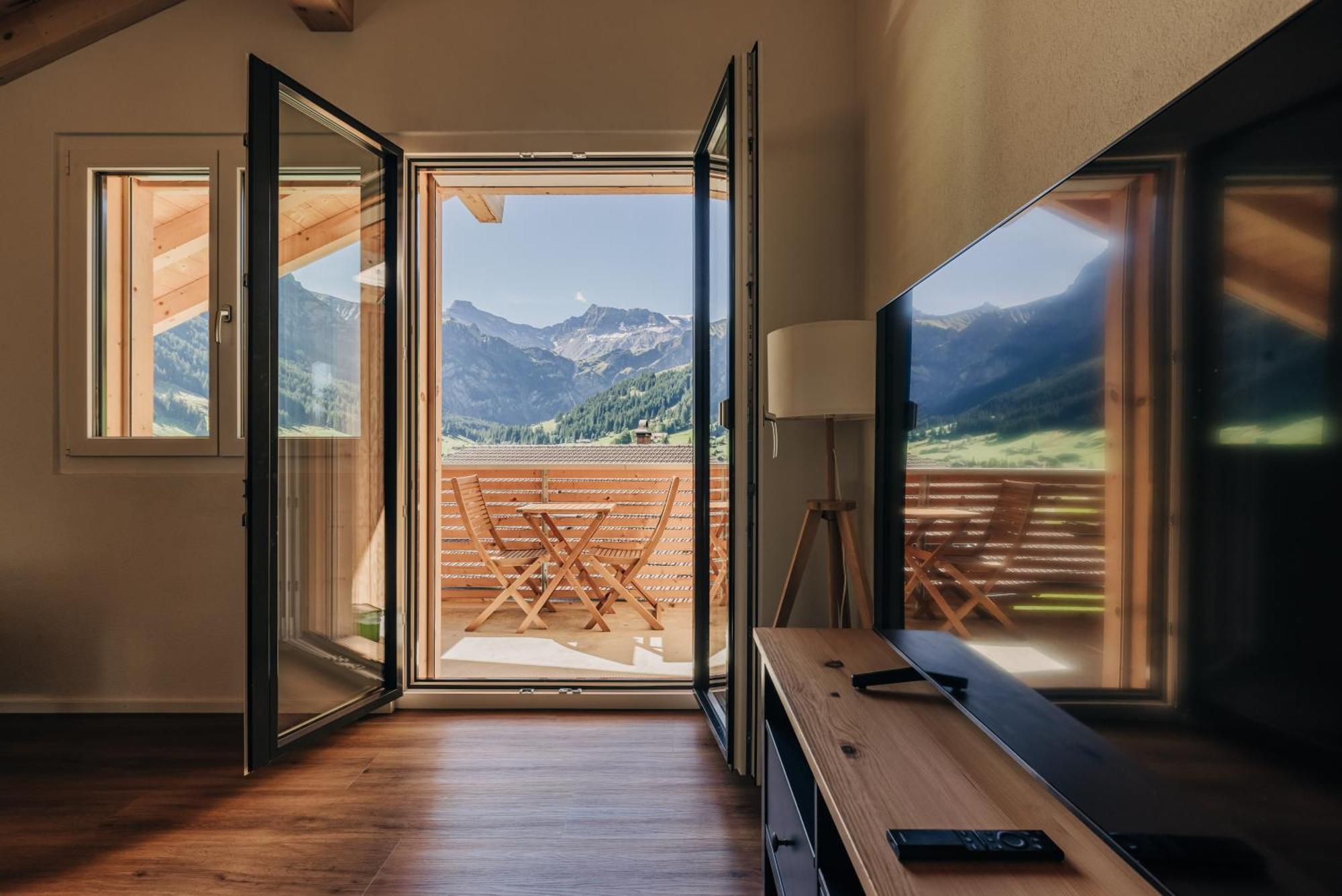 Chuenislodge2- Zwei Balkone, Gemuetlicher Kamin, Top Aussicht Adelboden Exterior foto