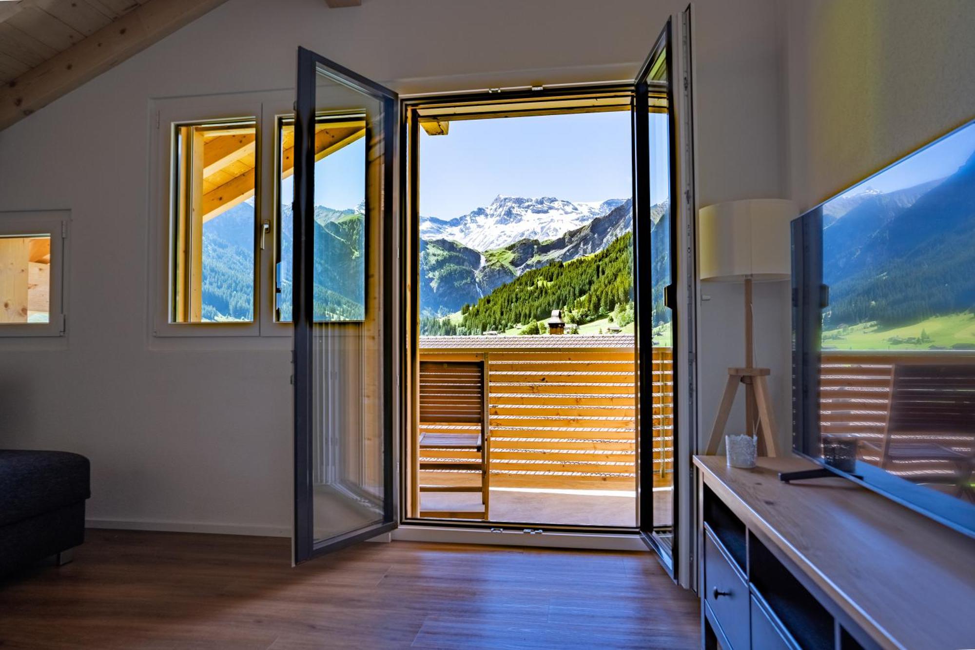 Chuenislodge2- Zwei Balkone, Gemuetlicher Kamin, Top Aussicht Adelboden Exterior foto